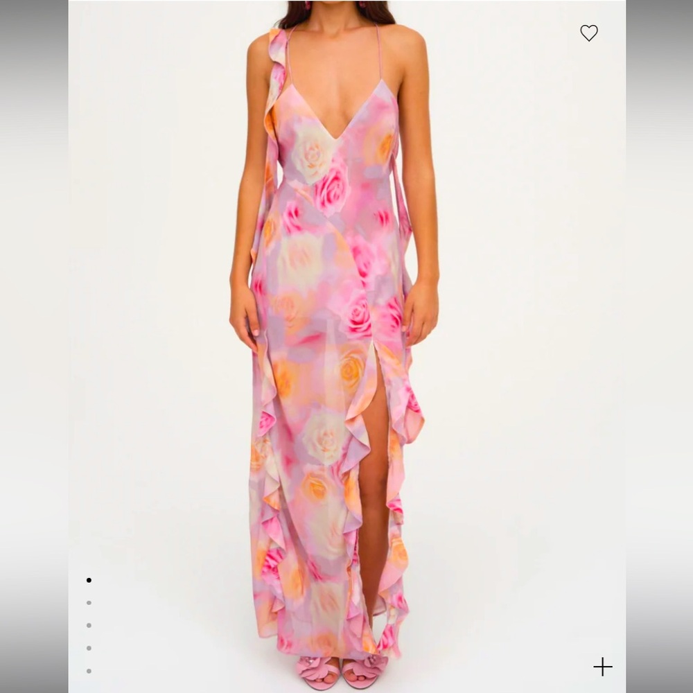 For Love and Lemons Spring Goddess Roses Floral Maxi Dress Size XL NWT! - Picture 9 of 9